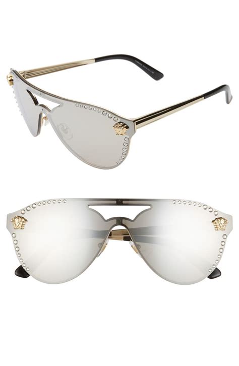 versace medusa crystal sunglasses|versace 60mm embellished oval sunglasses.